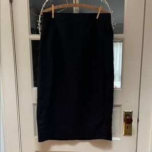 32” Waist Black GAP Women's Wrap Cotton Straight Skirt
